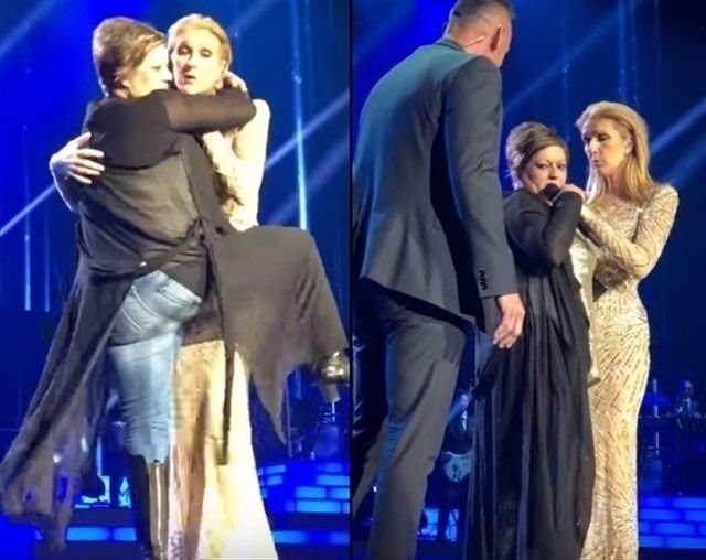 Celine Dion se enfrenta a una fan que se subió borracha al escenario de su show