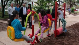 Inauguraron un gimnasio para los niños