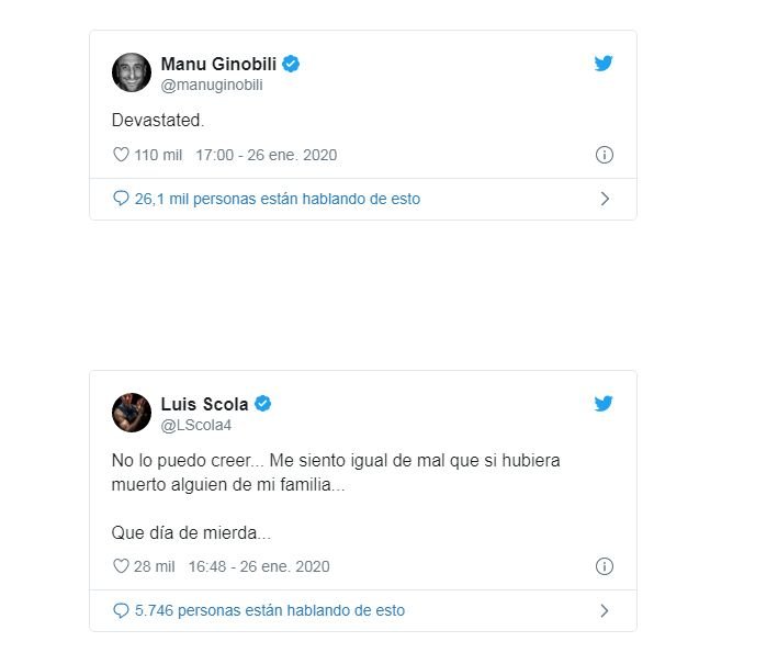 Deportistas del mundo, despiden en las redes a Kobe Bryant- Deportistas del mundo, despiden en las redes a Kobe Bryant