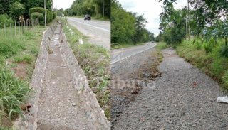 Denuncian el descuido del canal de desagüe entre La Merced y El Carril