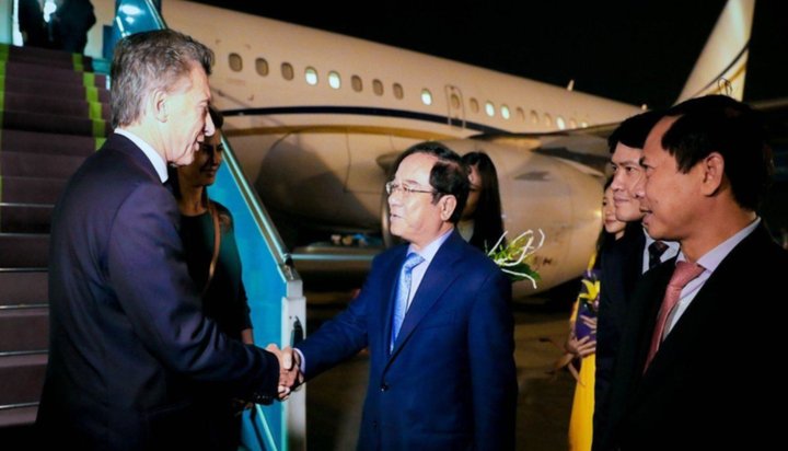 Macri llegó a Vietnam, último tramo de su gira asiática