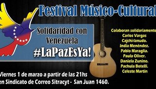 Esta noche, músicos salteños se convocan por la Paz y contra el Golpe en Venezuela