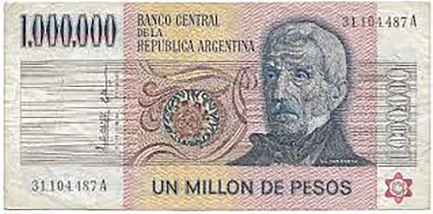 Billete Un Millon De Pesos Argentinos