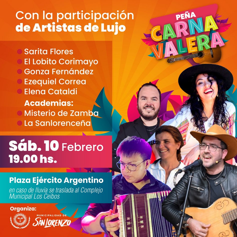 San Lorenzo recibirá el carnaval con la "Peña Carnavalera" y un gran Desentierro
