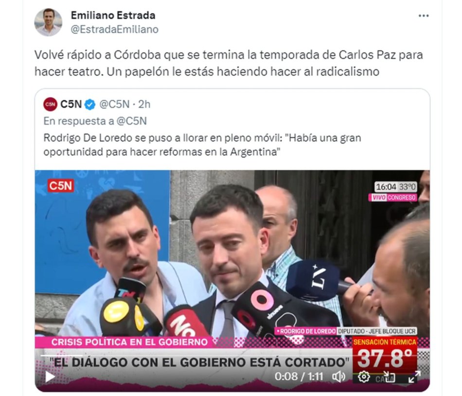 VIDEO. El diputado De Loredo lloró luego del fracaso de la ley ómnibus