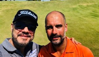 La estadía de Guardiola en el país: jugó golf con Tinelli y se reunió con Menotti