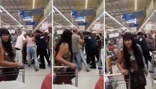VIDEO. Se agarraron a las trompadas por una oferta de milanesas en un supermercado