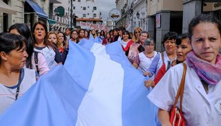 Docentes se unieron para la segunda marcha