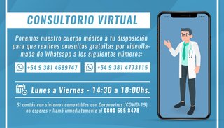 Atlético Tucumán habilitó un consultorio médico virtual