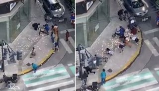 Una lluvia de pesos sorprendió a todos en Buenos Aires