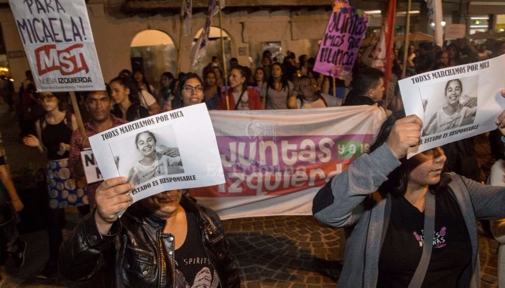 Marcha pidiendo justicia por Micaela. Fotos Andrés Mansilla