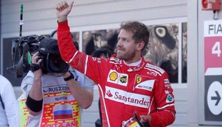 Sebastian Vettel desde la primera fila