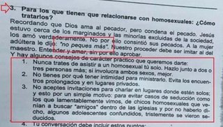 Escuela difundió polémica guía de "cómo tratar con homosexuales"