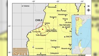 En Salta se produjo un sismo de magnitud 5,1 en la escala de Richter