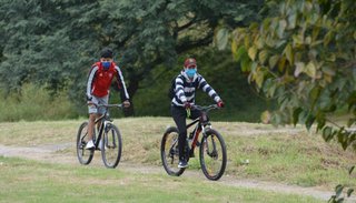 Poco movimiento en el primer día de circulación en bicicleta
