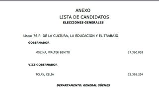 Apareció en el escenario otra fórmula para la gobernación