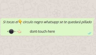 El misterioso círculo negro de WhatsApp y por qué no deberías tocarlo