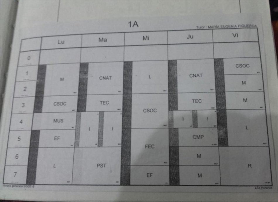 ESI: En algunos cronogramas  escolares figura , en otros no