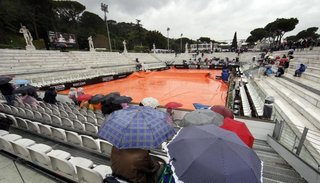 Por la lluvia se aplazó el debut de Del Potro en Roma