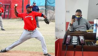 Vino a jugar al béisbol y hoy pasa el tiempo como barbero