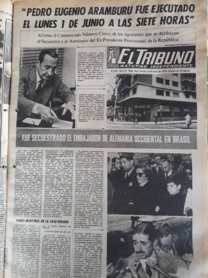 El secuestro y muerte del general Pedro Eugenio Aramburu