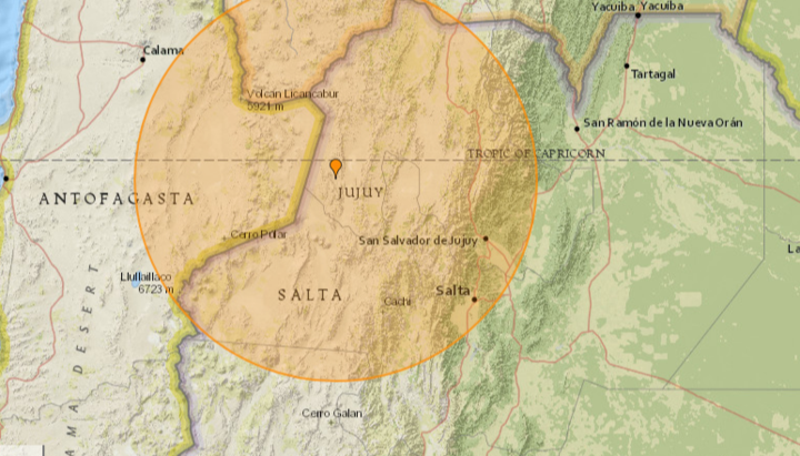 Salta: un sismo de 6.8 grados en la escala de Richter sacudió a los salteños