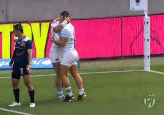 Argentina debutó en el seven de Londres venciendo a Japón por 43 a 12