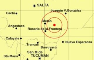 Temblor en el sur provincial: el epicentro se ubicó entre Metán y Rosario de la Frontera
