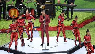 Robbie Williams en la fiesta inaugural
