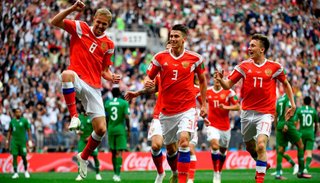 Rusia goleó a Arabia Saudita en el primer partido del Mundial