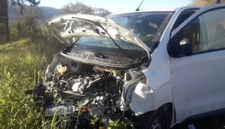 Dos heridos dejó un choque frontal en Lozano