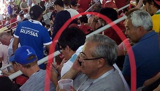 Polémica por una foto del "Indio" Godoy en el Mundial de Rusia