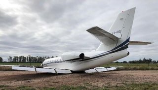 Un avión privado despistó en Joaquín V. González