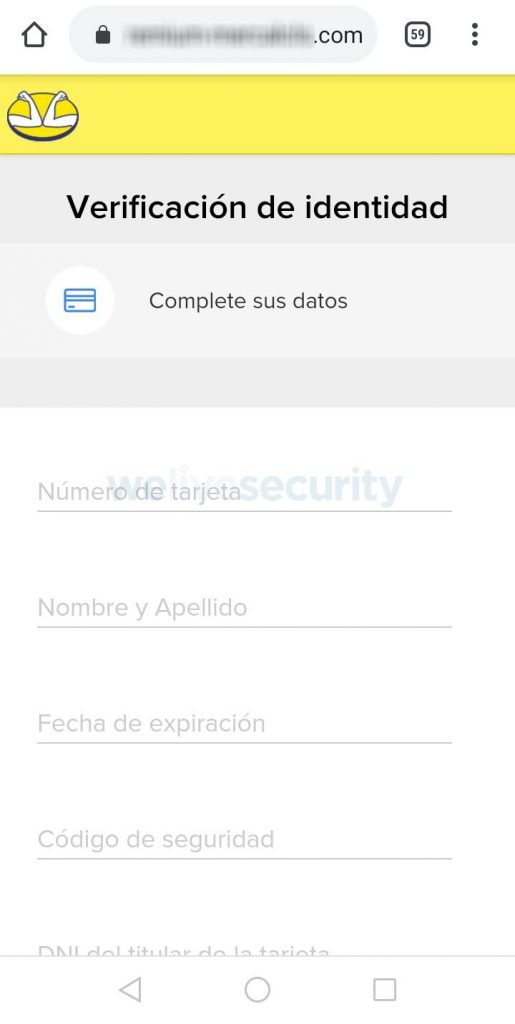 No pudimos verificar mercado libre