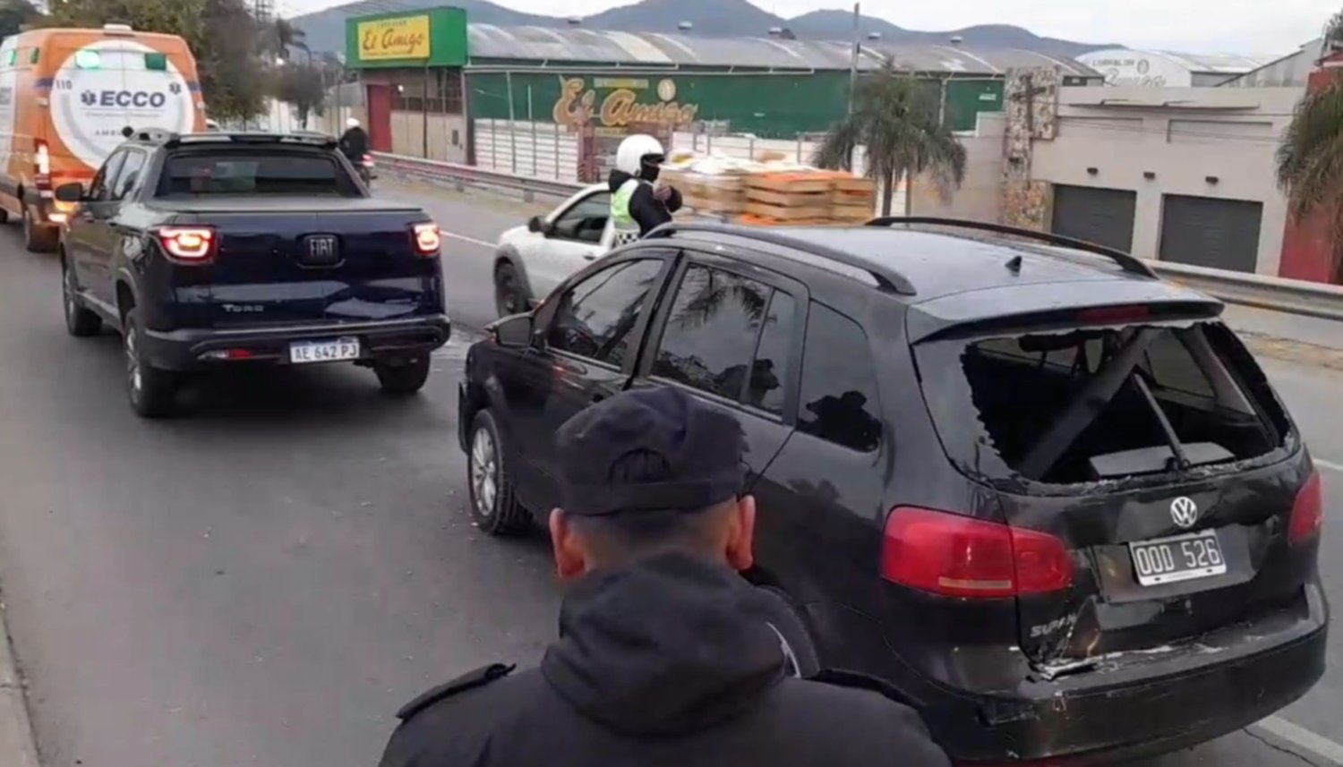 Choque en cadena en avenida Paraguay, sobre el puente del río Arenales