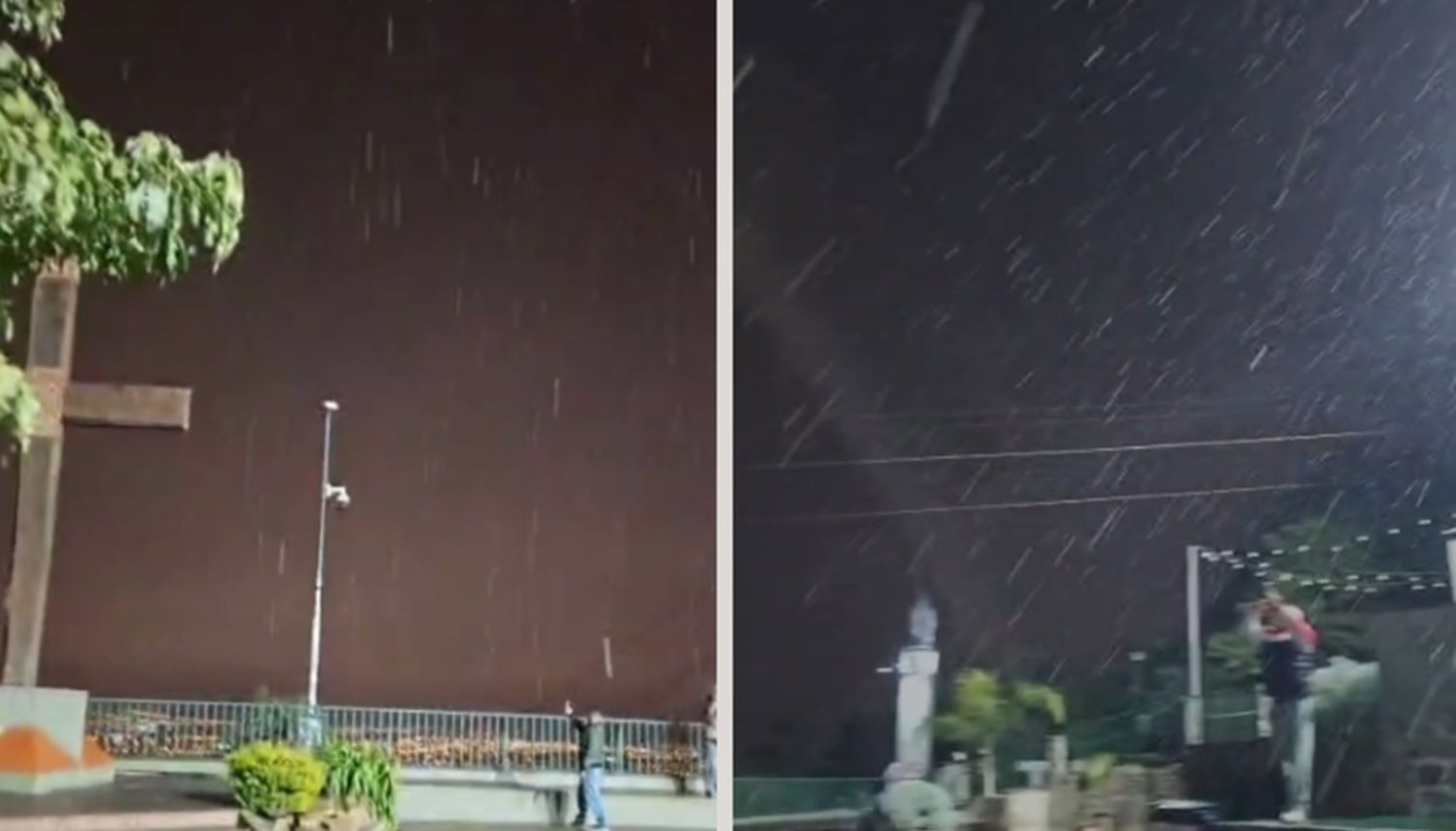 VIDEOS. Cae agua nieve en Salta: las primeras imágenes de los copos en la ciudad