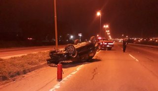 Vuelco y choque en cadena en ruta nacional 66