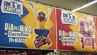 Polémica campaña sexista de un supermercado por el día del Niño