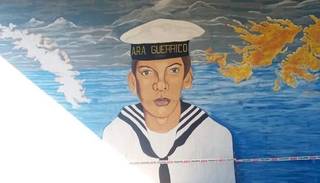 Con un mural, homenajearon a Patricio Guanca