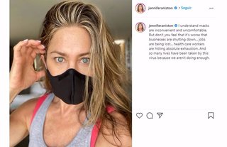 Jennifer Aniston con un poderoso mensaje sobre el tapaboca
