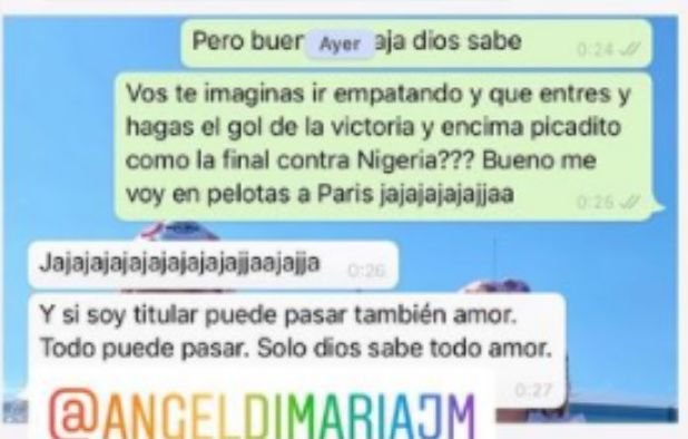 El premonitor mensaje de la esposa de Di María y el "LTA" a Toti Pasman- El premonitor mensaje de la esposa de Di María y el "LTA" a Toti Pasman
