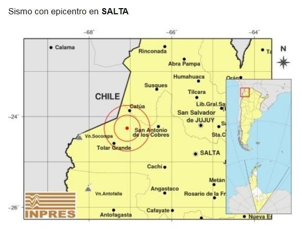 Hubo una seguidilla temblores en la Puna