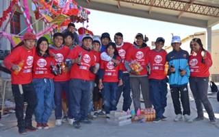 Los estudiantes en La Quiaca