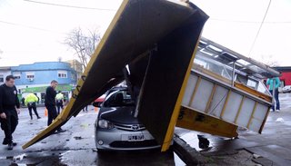 Intenso temporal de lluvia en La Plata
