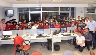 Visita de estudiantes de Santa Ana