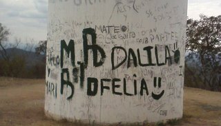 Desconocidos grafitearon la imagen del cristo ubicado en el mirador