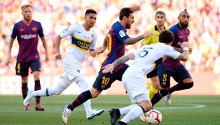 Barcelona goleó a Boca 3 a 0 con goles de Messi, Malcom y Rafinha