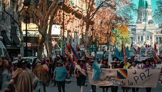 Integrantes del Tercer Malón de la Paz retornan a Jujuy y se pronunciaron en favor de Massa