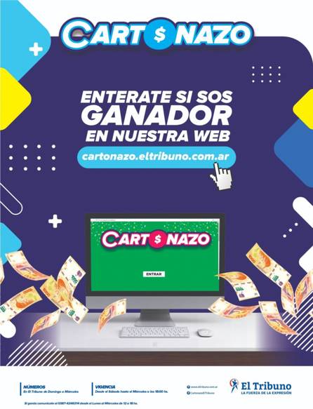 Todos los miércoles podes controlar tu cartón desde nuestro sistema 