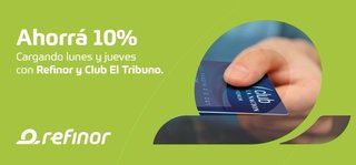 10% de descuento los lunes y jueves con Club El Tribuno en Refinor
